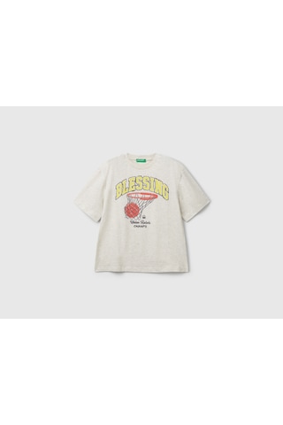 Mayoral Benetton Erkek Çocuk Slogan Baskılı T-shirt