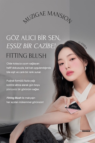 Ciltle Bütünleşen Ve Pürüzsüzleştiren, Yumuşak Dokulu Allık Muzıgae Mansıon Fitting Blush 02 Kinda 97699562