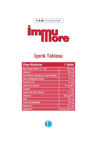 Tab Vitamins İmmumore 30 Tablet