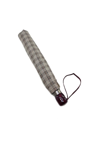 Baginn Snotline-april Kadın Şemsiye Otomatik Açılır 10telli Kapalı Boyut 40 CM 95 CM Çap Yeşil Ekose 001
