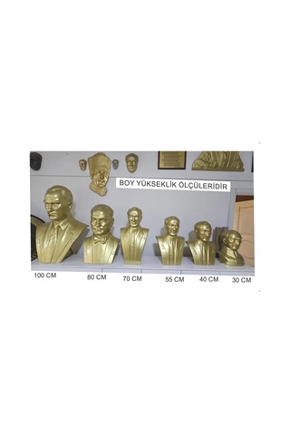80 Cm Alüminyum Atatürk Büstü