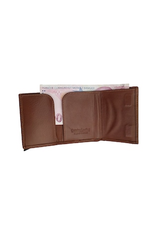 Ancora Leather Hakiki Deri Erkek Cüzdanı Mekanizmalı Taba 2704 Taba