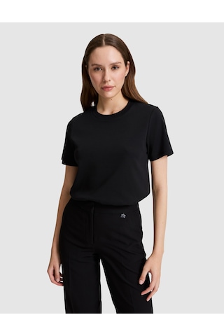 Pierre Cardin Kadın Siyah Tişört Basic 50323570-vr046