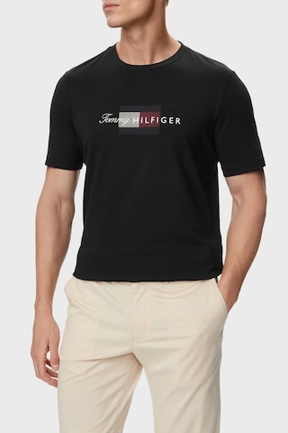 Tommy Hilfiger Logolu % 100 Pamuk Regular Fit Bisiklet Yaka T Shirt Erkek T Shirt Mw0mw43226 Bds Siyah