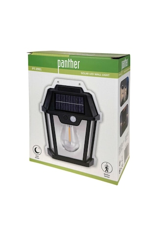 Panther Pt-2991 Solar Duvar Lambası Işık Ve Hareket Sensörlü Bahçe Aydınlatması Diğer