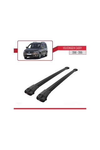 Volkswagen Caddy 2010-2015 Arası İle Uyumlu Ace-1 Ara Atkı Tavan Barı Siyah