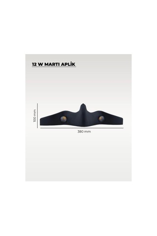 12 W Martı Aplik Iç Ve Dış Mekan Aplik Siyah Kasa Günışığı Led Aplik