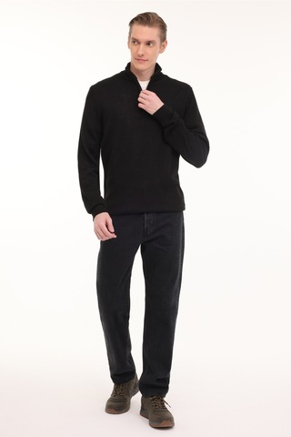 Lumberjack Pullover Half Zıp Siyah Erkek Kazak Siyah