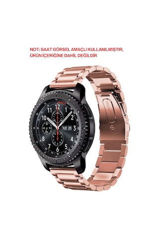 Huawei Watch Gt5 Gt4 Gt2e Gt2 Gt3 Gt3 Pro 46mm Paslanmaz Çelik Metal Kordon 22mm Rose Gold
