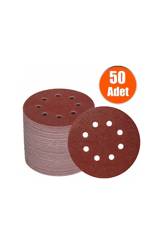 125mm. 150 Kum 8 Delikli Cırt Zımpara Nk 50 Adet