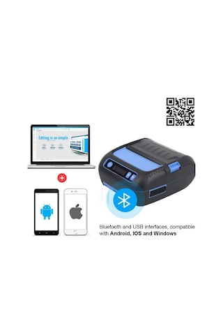 Printer Fiş ve Barkod Mobil Bluetooth