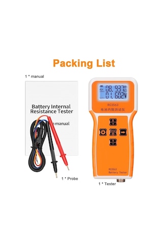 Prestigegoods W Voltaj Test Taşınabilir Rc3563 Pil Elde Direnç Dahili Cihazı 200 100v Gw