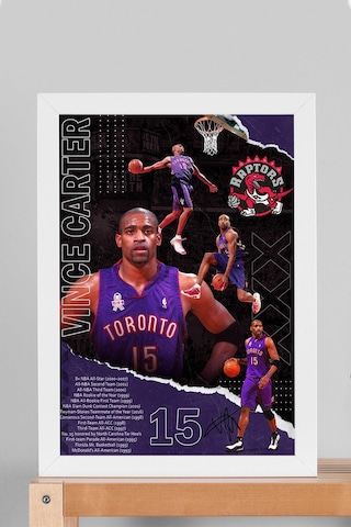 Vince Carter Çerçeveli Tablo - Toronto Raptors Nba Posteri Tablo