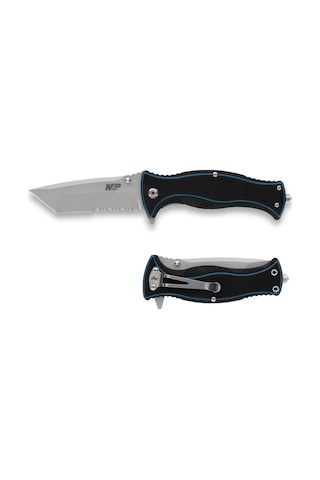 Smith Kamp Wesson M&p Offıcer Folding Knife Plain Edge G10 Tanto 1117204 Siyah