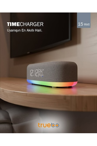 Truebo TimeCharger Hoparlör Şarjlı Işıklı Alarm Saat