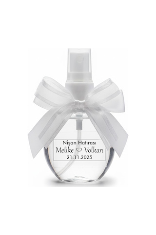 20 Adet 50 Cc Plastik Şişede Kolonya Hediyeliği Kişiye Özel Nikah, Söz, Nişan Hatırası