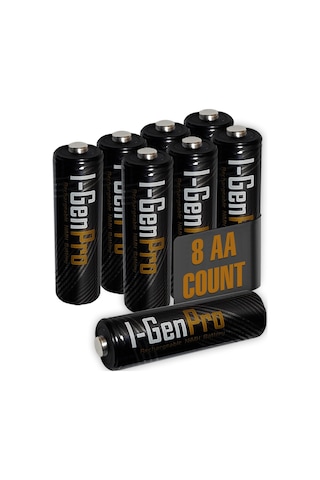 I-Gen Pro P103 8 Adet AA 2950 mAh Şarj Edilebilir Kalem Pil 1.2V Ni-MH Şarjlı Pil