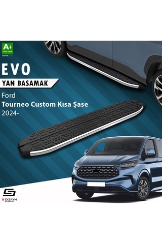 S-dizayn Ford Tourneo Custom 2 Kısa Şase Evo Krom Yan Basamak 223 Cm 2023 Üzeri A+ Kalite