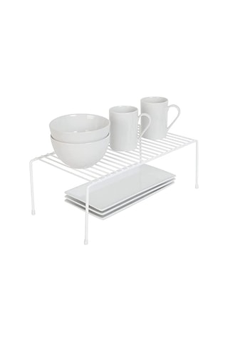Tel Organizer Dolap Depolama Rafı 22x40cm Beyaz 1 Çok Renkli