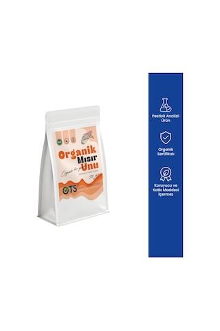 Ots Organik Mısır Unu 500 gr (Organik Sertifikalı, Pestisit Analizli)