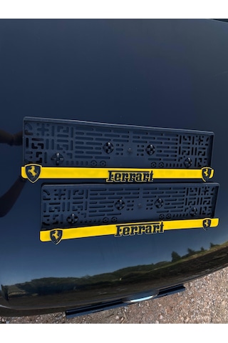 Ferrari Plakalık 2'li Oto Araba Aksesuar 2 Adet Plakalık Universal