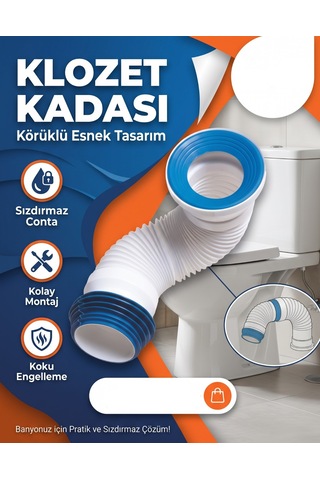 Körüklü Klozet Kadası Beyaz