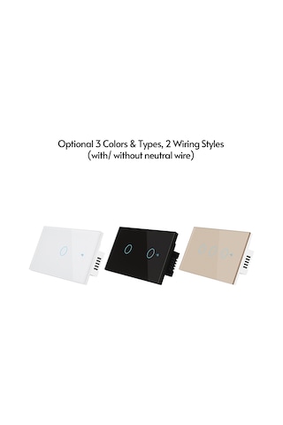 Tenfowee Akıllı Wi-fi Anahtarı: Alexa/google Uyumlu, Ses/app/rf433 Kontrol, Zamanlayıcı, Grup Paylaşımı, 3 Yollu Siyah Çok Renkli