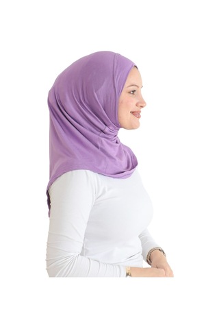 Spor Başörtüsü Kadın Hazır Giyim Türban Viskon Eşarp Şal - Lila Lila