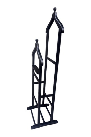 Dilsiz Uşak Ahşap Kayın Torna Iskelet. Parlak Siyah Boya. Çift Te Siyah