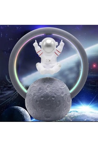 Manyetik Astronot Tasarımlı Bluetooth Hoparlör Gece Lambası Şarjlı Dokunmatik-1760 Çok Renkli