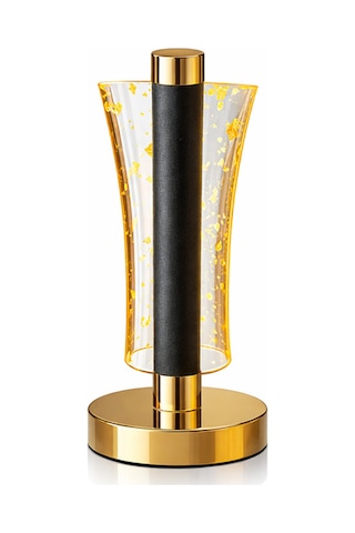 Dokunmatik,şarjlı,led,3 Kademeli,dimmerlı,parlaklık Ayarlı,kablosuz Masa Ve Gece Lambası,gold Abajur Altın