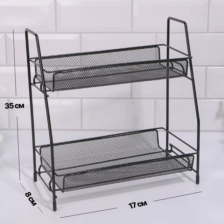 Queen Fair Çift Katmanlı Organizer 175007524 Siyah