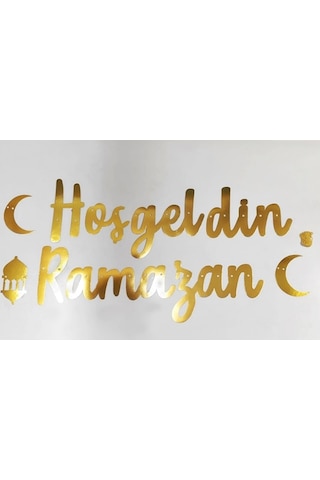 Hoşgeldin Ramazan Banner Uzun Yazı Kaligrafi