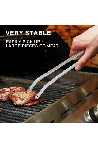 Barbekü Sosis Çevirme Maşası, Barbekü Sosis Maşası, Uzun Saplı Barbekü Maşası, Izgara Maşası, Pişirme Maşası