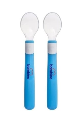 Bambino Silikon Ikili Kaşık  P0406 Mavi