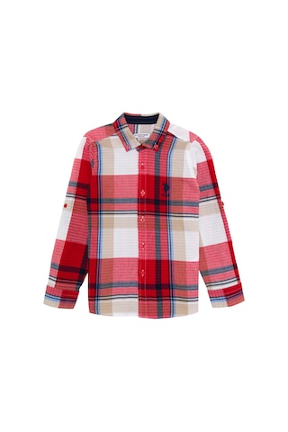 U.s. Polo Assn. Erkek Çocuk Kırmızı Gömlek Desenli 50270360-vr030 Kırmızı