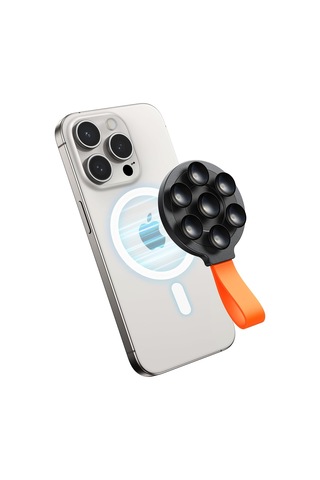 Manyetik Vantuz Telefon Montajı, Magsafe İçin Silikon Telefon Kılıfı Kavrama Standı Tutucu, Eller Serbest Ayna Duş Telefon Tutacağı Dağı Fit İphone 16 Pro Max, Tiktok Creator Videolar