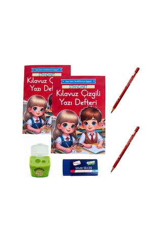 Yeni Müfredat Küçük Boy Klavuz Çizgili Güzel Yazı Defteri Ve Jumbo İlk Kalemim Seti 48 Syf.