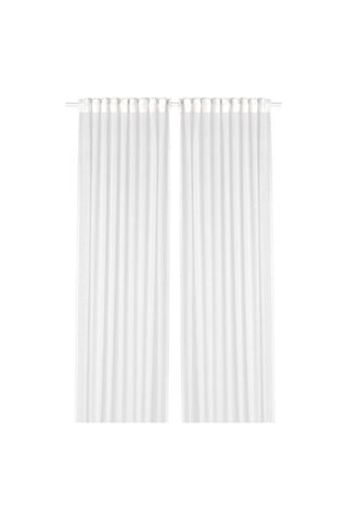 Tül Perde-Fon Perde /2 Kanat, MeridyenDukkan Beyaz Renk 145x300 c