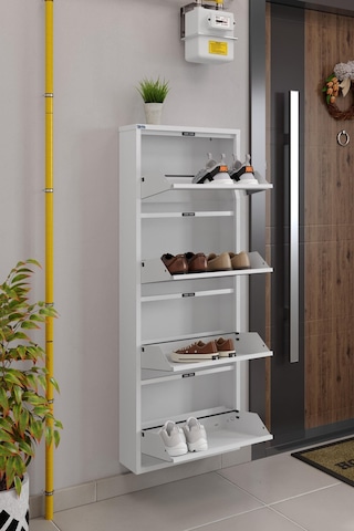 Ceha 4'lü Metal Ayakkabılık Kar Beyaz/Aynalı K.AYK-4/A/P9003 Beyaz