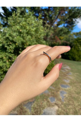 Sarmal Gümüş Kadın Zarif Yüzük Sevgiliye Hediye