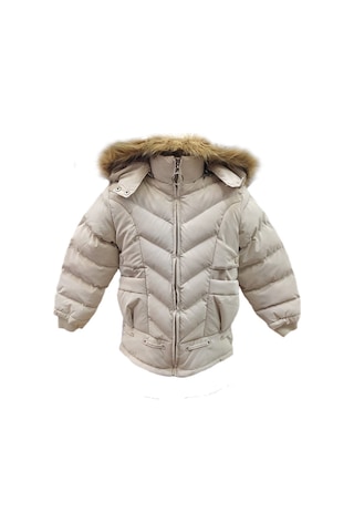 Life For Moda Kız Çocuk İçi Peluş Astarlı Çıkarılabilir Kapüşonlu Su Geçirmez Mont Kaban 3020 KREM