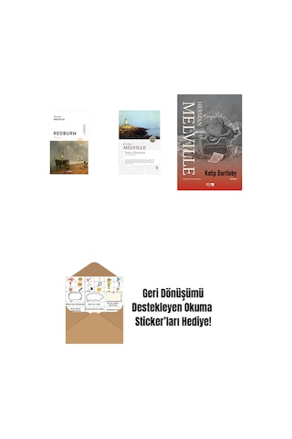 Redburn - İlk Seferi Ciltli + Toplu Öyküler - Herman Melville + Kâtip Bartleby + Okuma Sticker'ları