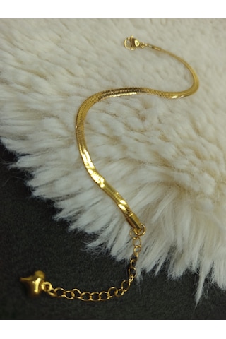 Stainless Steel İtalyan Çelik Bileklik Gold