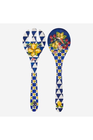 Mavi Melamin Servis Seti 28 Cm