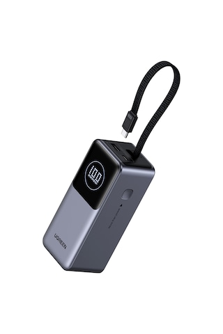 Ugreen Nexode 20.000 Mah 130 W Akıllı Ekranlı Dahili Kablolu Hızlı Şarj Powerbank, 55365b Gri