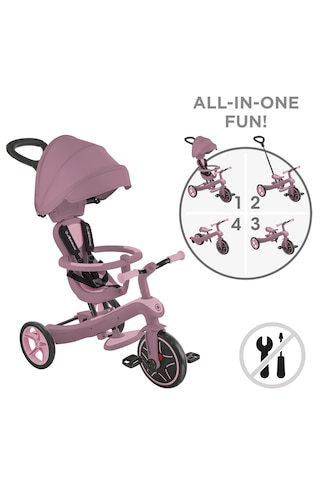 Globber Explorer 4in1 Trike Bisiklet Ecologic Açık Pembe