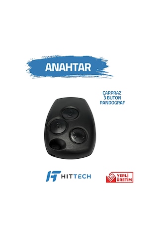 Renault - Master 3 Uyumlu 3 Buton Pandoğraf Anahtar Kabı