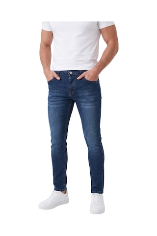 Deepsea Erkek Slim Fit Dar Kesim Likralı Koyu Lacivert Kot Pantolon Dar Paça İnce Esnek Jean 2608306