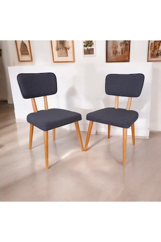 Polly Ahşap Sandalye Füme 6 Adet